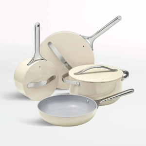 Utenzo Home 4-Piece Cream Ceramic Non-Stick Cookware Set